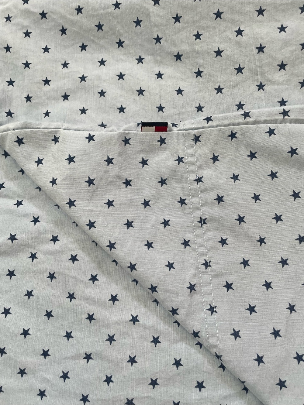 Tommy Hilfiger Light Denim w/Navy Stars 3 Pc Twin Sheet Set - Picture 5 of 6